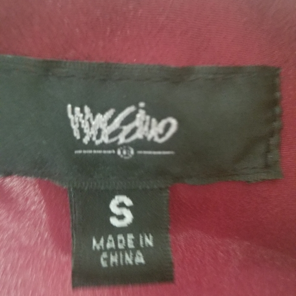 Small Blouse Maroon Ruffles Mossimo Merlot Wine - Picture 5 of 5